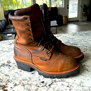 Red wing steel toed work boots 9.5